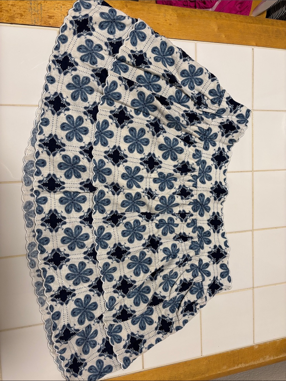 Women's Blue Floral Tie-Strap Skirt Set - Picture 6 of 9